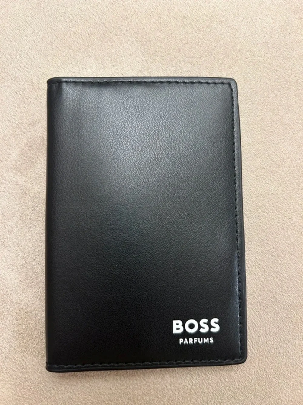 BOSS Parfums Black Leather Wallet / Card Holder